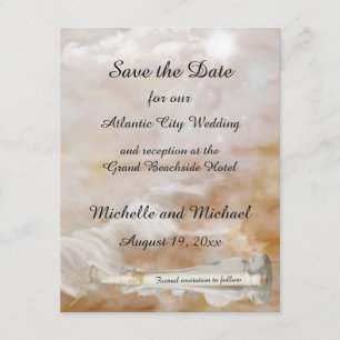 Invitation Bouteille de plage Enregistrer la date Mariage Fai