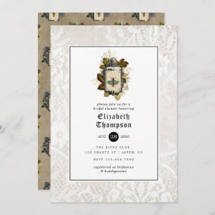 Invitation Bouteille de potion et dentelle Fête des mariées g