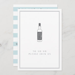 Invitation Bouteille de rhum de fête - Yo Ho Cocktail Party