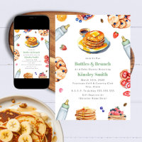 Bouteilles + Brunch Baby shower neutre Crêpe