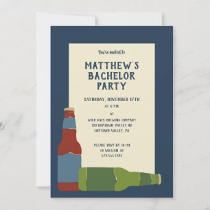 Invitation Bouteilles de bière Bachelor Party Custom
