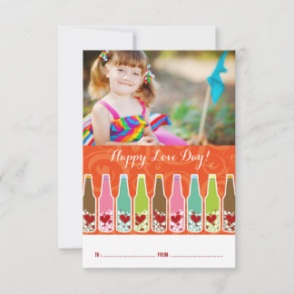 Invitation Bouteilles de coeur d'amour Salle de classe Saint-