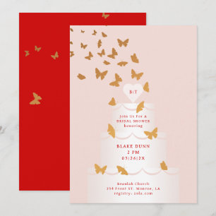 INVITATION BOUTEILLES D'OR & FÊTE DES MARIÉES DE GÂTEAU