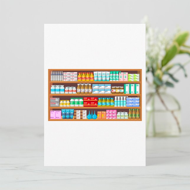 Invitation Bouteilles et fournitures de pharmacie pour la méd (Créateur téléchargé)