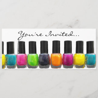 Invitation Bouteilles polonaises à ongles colorées, Salon à o