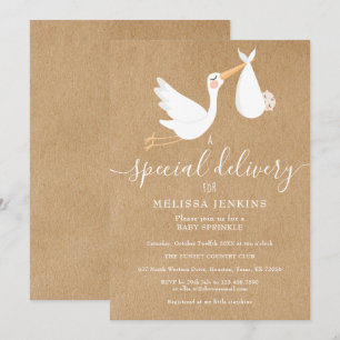 Invitation Boutique de livraison spéciale Bébé Sprinkle / Dou