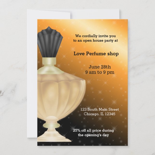 Invitation Boutique de parfums Open House (Devant)