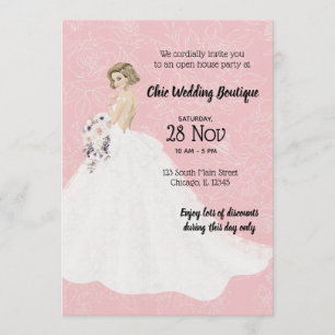 Invitation Boutique nuptiale maison ouverte choisir la couleu