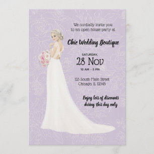 Invitation Boutique nuptiale maison ouverte choisir la couleu