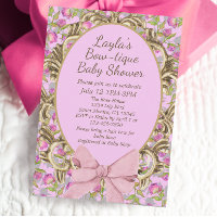 Boutique vintage Floral Rose Bow Baby Girl Douche