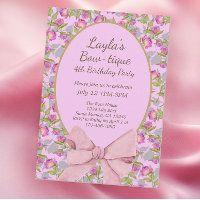 Boutique vintage Florale Bow rose Fête d'anniversa