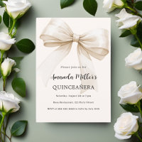 Bouton beige élégant Quinceanera