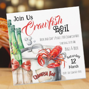Invitation Bouton   Crawfish Boy Party