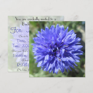 Invitation - Bouton du bachelier bleu Cornflower
