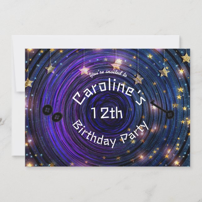 Invitation Bouton Eyes & Skeleton Key Autre Partie du Monde (Devant)