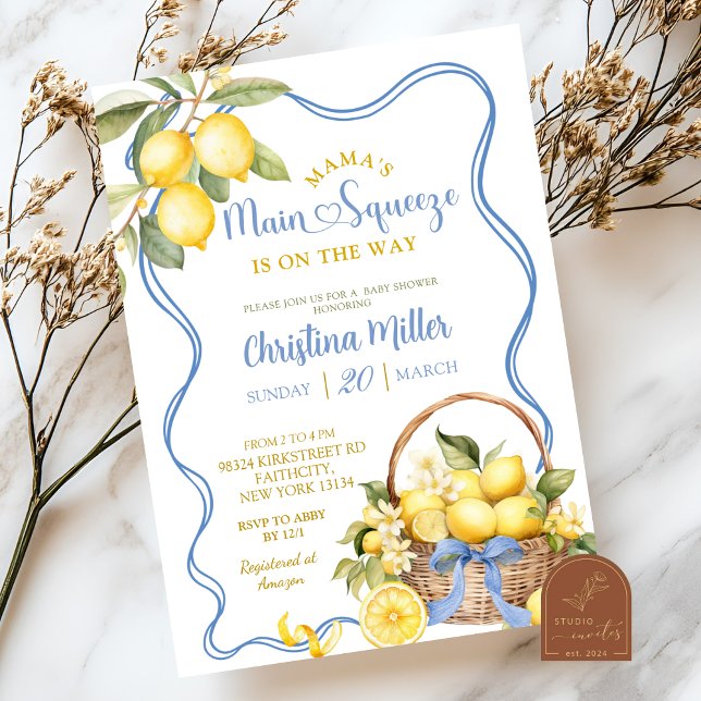 Invitation Bow Coquette Lemon Enterrement de Vie de Jeune Fil (Créateur téléchargé)