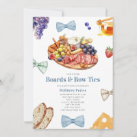 Bow Cravates Charcuterie Baby shower Blue Boy