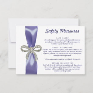 Invitation Bow de mesures de sécurité pourpre bleu diamant