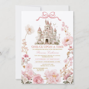 Invitation Bow Princess ONE-CE Il était une fois anniversaire