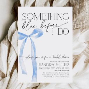 Invitation Bow Shes bleu Dusty Attache la Fête des mariées de