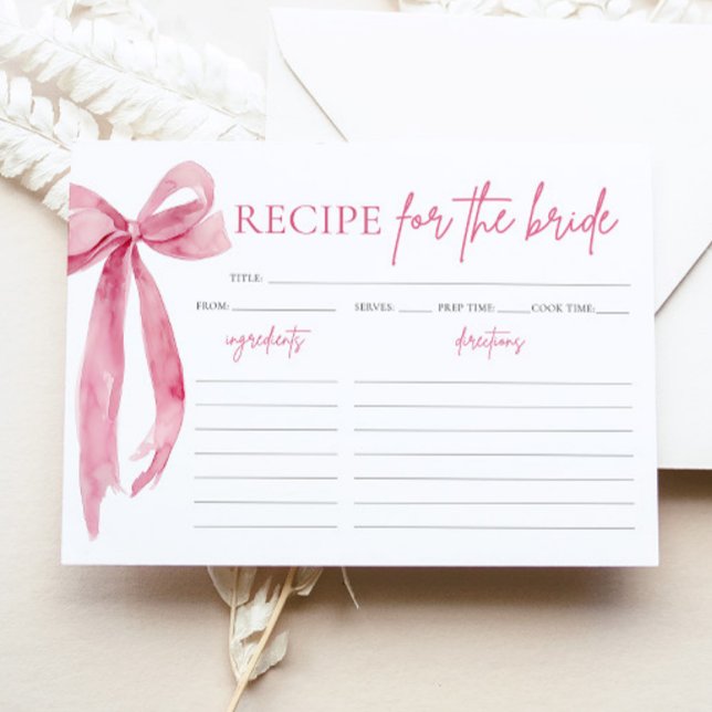 Invitation Bow She's Tying the Knot Fête des mariées Recette  (Créateur téléchargé)