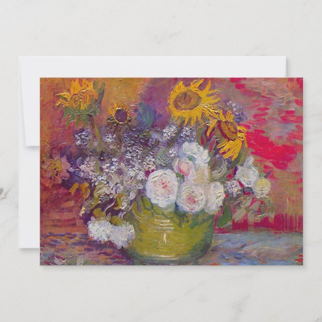 Invitation Bowl avec des tournesols et des Roses par Vincent  (Devant)
