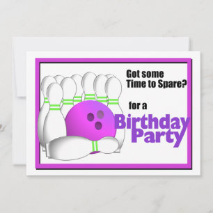 Invitation Bowling Anniversaire