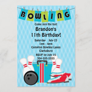 Invitation Bowling Birthday Party