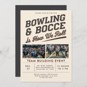 Invitation Bowling Bocce Team Building Church Photo d'affaire