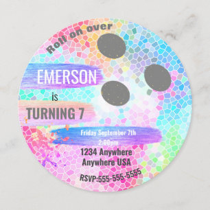 Invitation BOWLING PASTEL BOWLING BALL bowling, fête d'annive