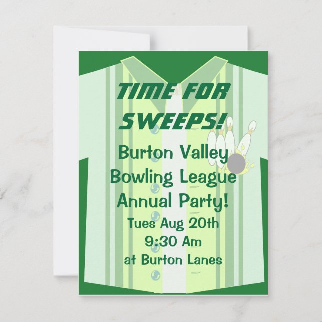 Invitation Bowling Shirt Party (Devant)