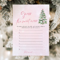 Bows Baby shower de Noël Devinez le doux mess