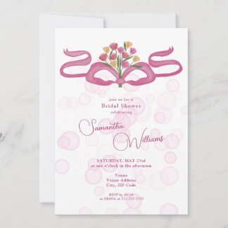 Invitation Bows & Bouquets Flower Bloom Bar Bridal Shower