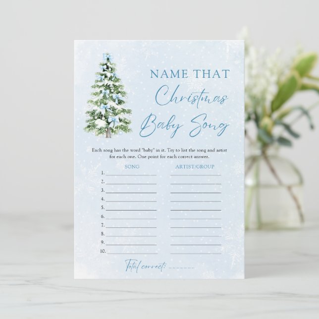Invitation Bows Christmas Baby Shower Name That Baby Tune (Debout devant)