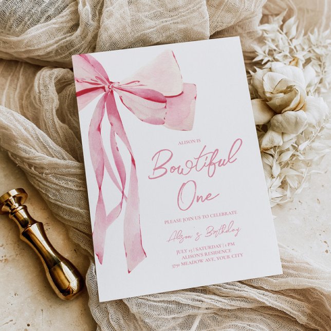 Invitation Bowtim 1er anniversaire (Créateur téléchargé)