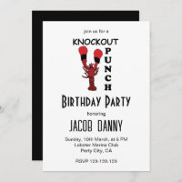 Boxe de homard Knockout Punch fête d'anniversaire