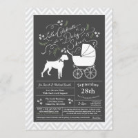 Boxer Chien Baby shower genre neutre