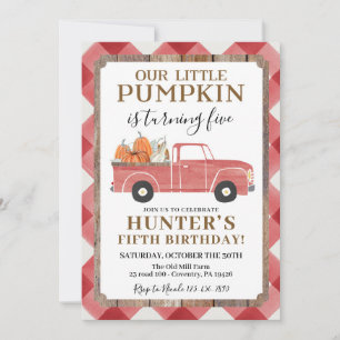 Invitation Boy Automne Fête d'anniversaire n'importe quel âge