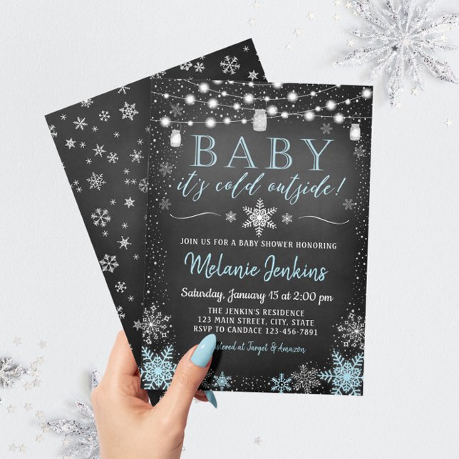 Invitation Boy Baby It's Cold Outside Baby Shower (Créateur téléchargé)