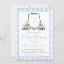 Boy Blue Pelican Baby shower Preppy Sud