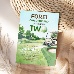 Invitation Boy Golf Par tee 2e anniversaire