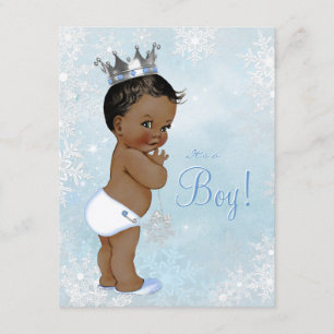 Invitation Boy Winter Wonderland Snowflake Baby shower ethniq