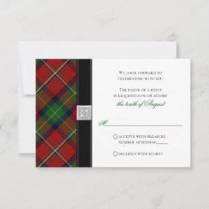 Invitation Boyd Tartan Scottish Celtic Wedding RSVP Répondre