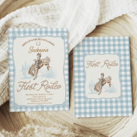 Boys Blue Plaid Cowboy Premier Rodéo 1er Anniversa