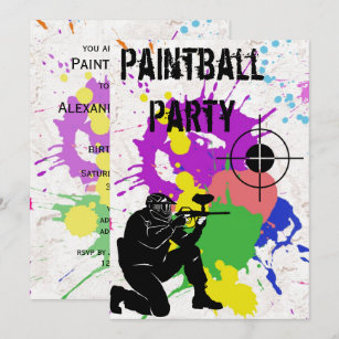Invitations Faire Part Paintball Zazzle Fr