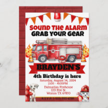 Boys Firetruck fête d'anniversaire