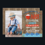 Invitation Boy's Photo Son O-fish-al 1er anniversaire Invitat<br><div class="desc">C'est o-fish-al photo première invitation d'anniversaire est une façon mignonne d'invitation les invités de votre petit à la fête. C'est idéal pour quelqu'un qui aime ce thème d'invitation d'anniversaire. Cette conception comprend trois poissons bleus et arrière - plan de faux bois, une canne de pêche, un bobard de pêche et...</div>