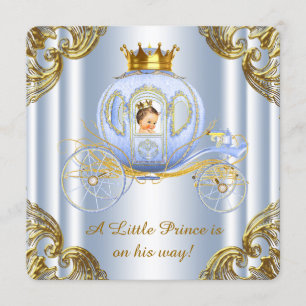Invitation Boys Prince Royal Carriage Prince Baby shower