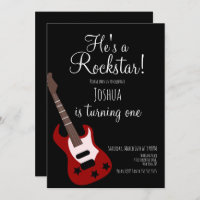 Boys Rockstar Guitare Star Rock Anniversaire