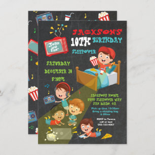 Invitation Boys Sleepover Fête d'anniversaire Stwood